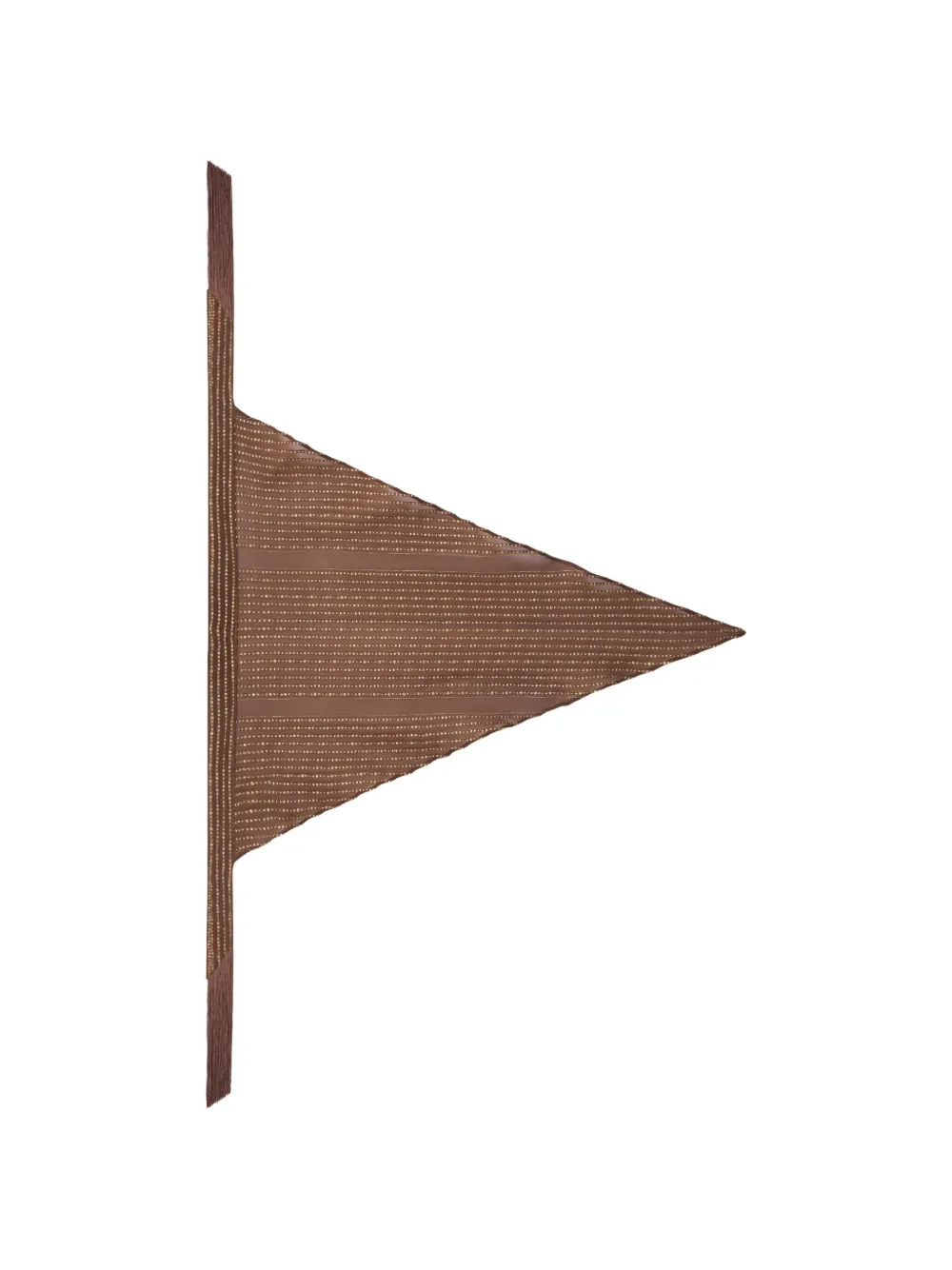 Taller Marmo Foulard Casablanca con frange - Marrone