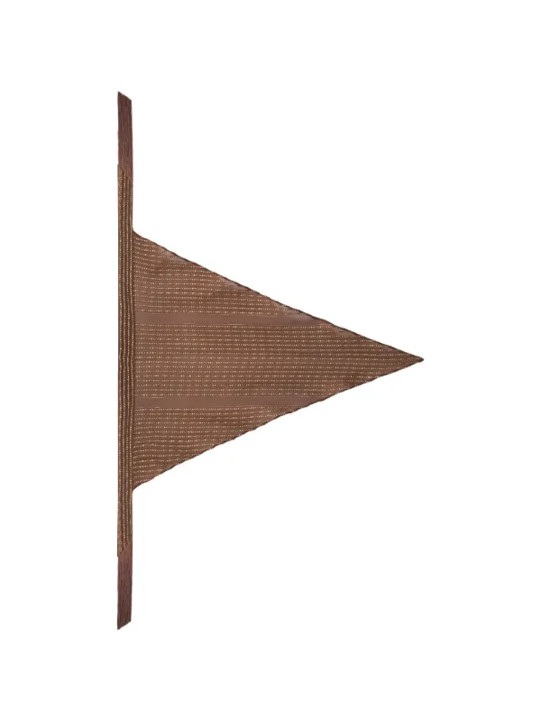 Taller Marmo Casablanca Fringed Headscarf in Brown