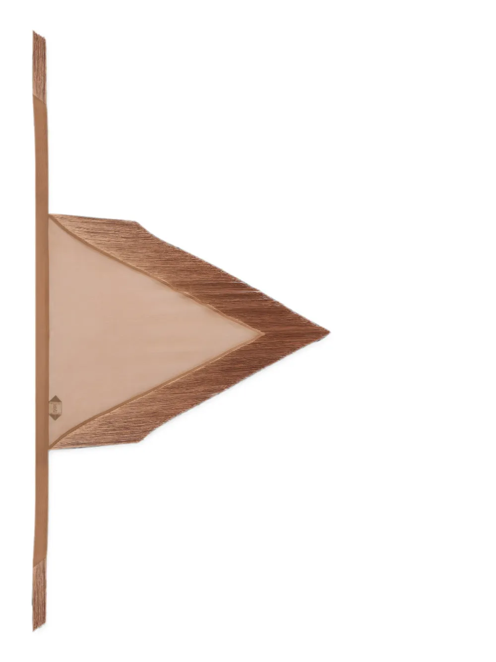 Taller Marmo Bonny Spirito Fringed Headscarf in Brown, view 2