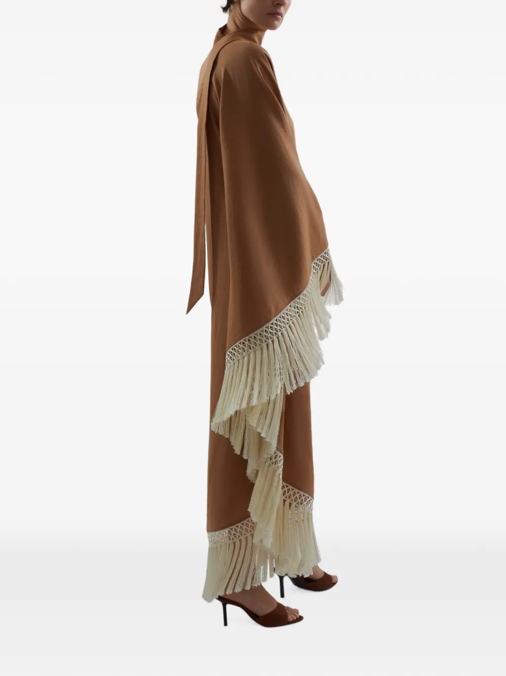 Taller Marmo Andes maxi-jurk met franje Bruin