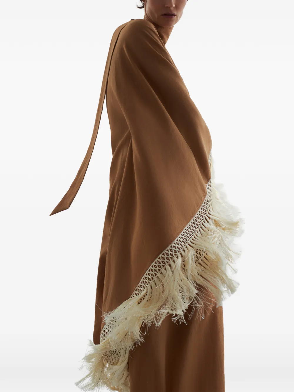 Taller Marmo Andes maxi-jurk met franje Bruin