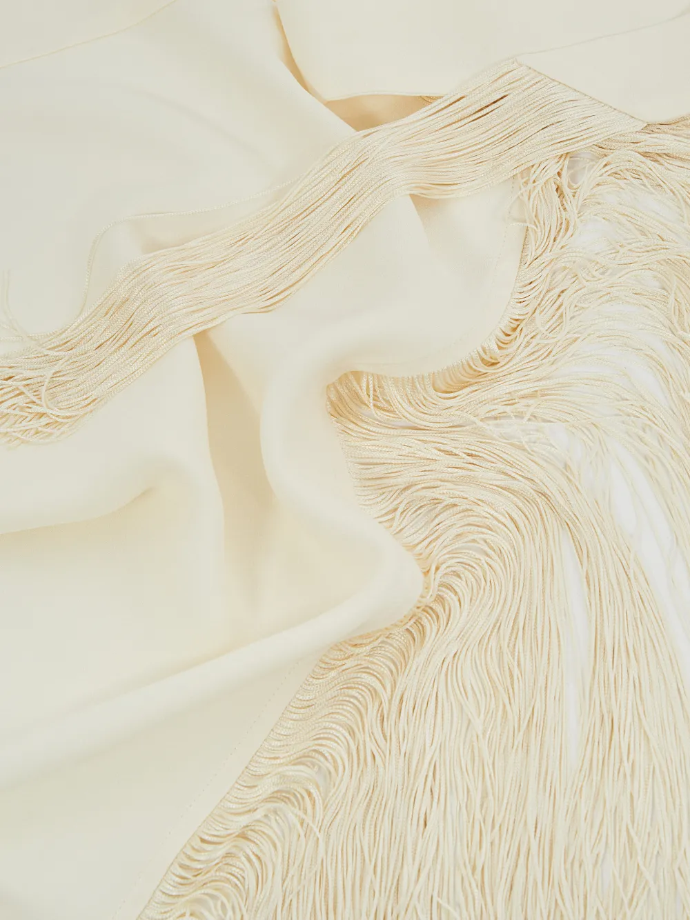 Taller Marmo Bonny Fringed Headscarf in Neutrals, view 5