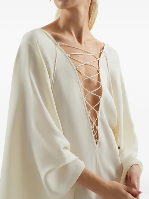 Taller Marmo Bonny Fringed Headscarf in Neutrals
