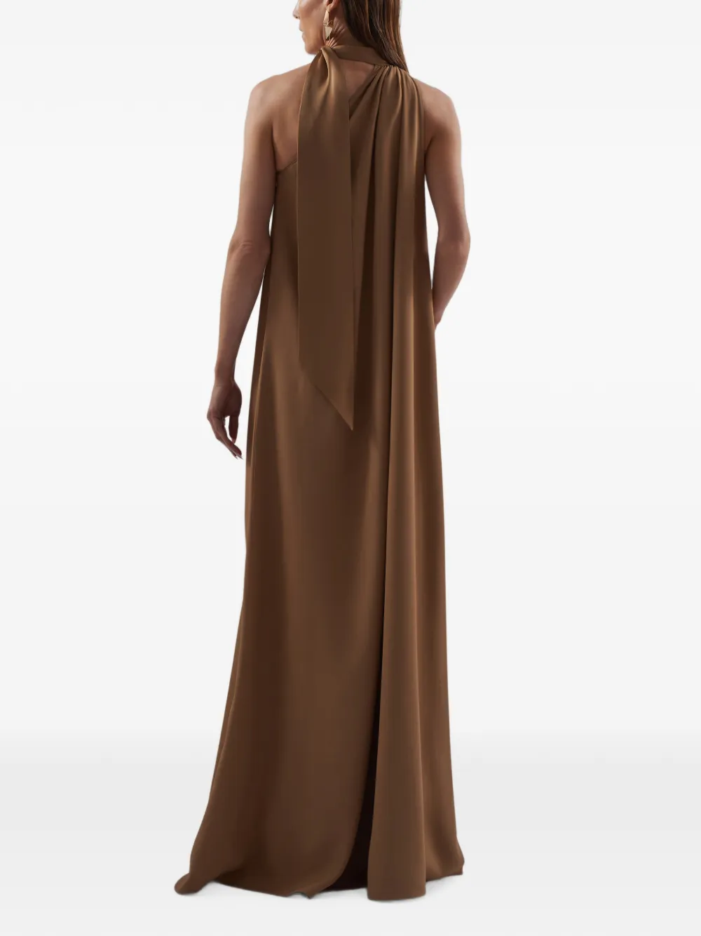 Taller Marmo Astor maxi-jurk met halternek Bruin