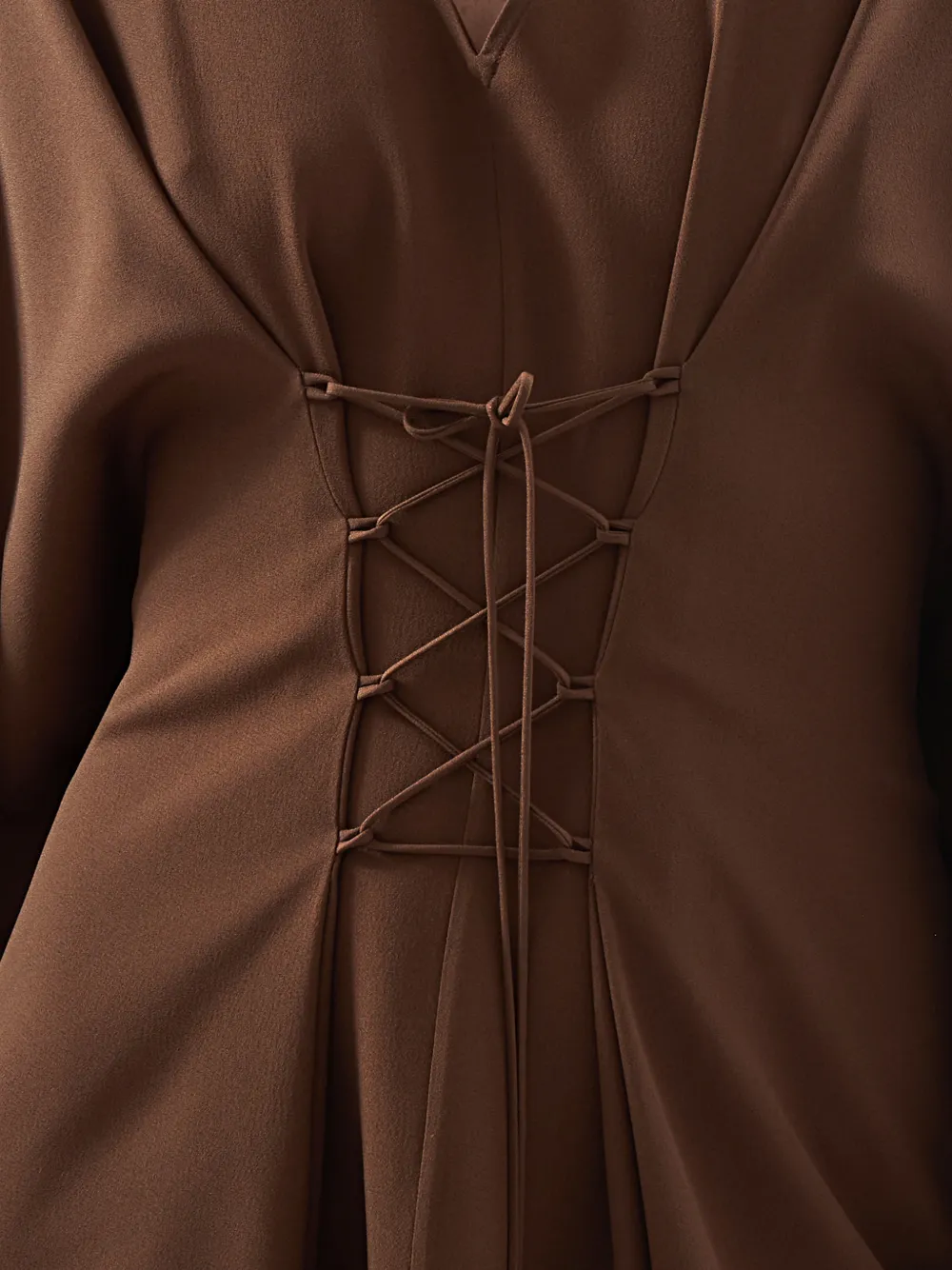 Taller Marmo Sierra mini-jurk met franje Bruin
