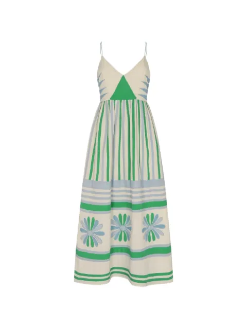 Carolina K floral-print striped dress