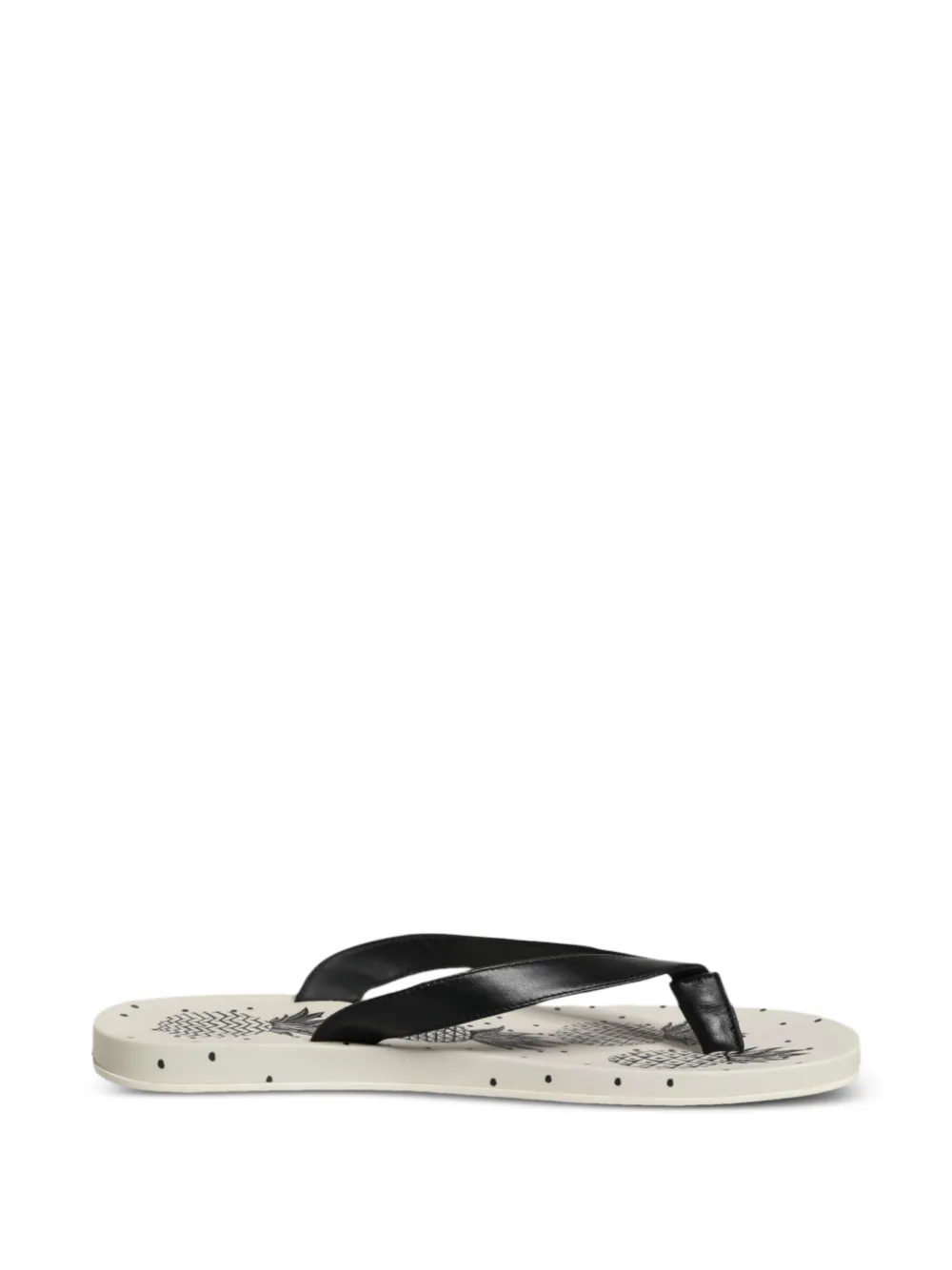 Dolce & Gabbana Pineapple-print Flip-flops In Black