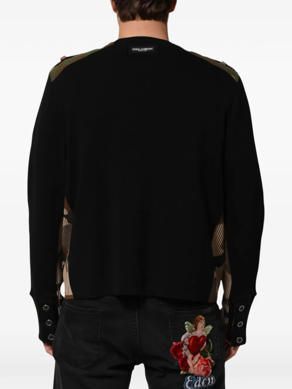 Dolce & Gabbana Trui met patchwork Zwart