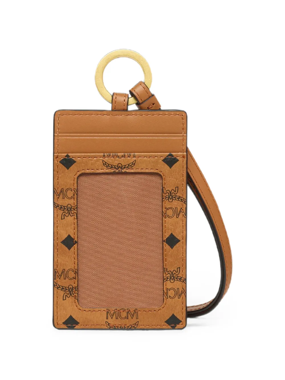 MCM Visetos pasjeshouder met koord Beige