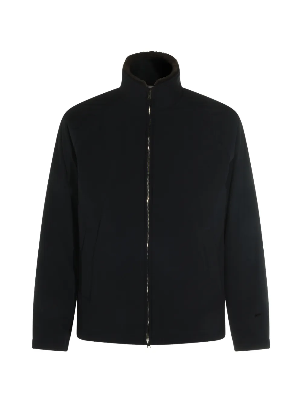 Herno faux-fur trim high-neck jacket - Nero