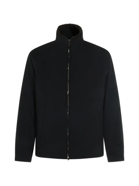 Herno faux-fur trim high-neck jacket