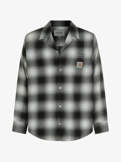 Carhartt WIP check-pattern logo-patch shirt
