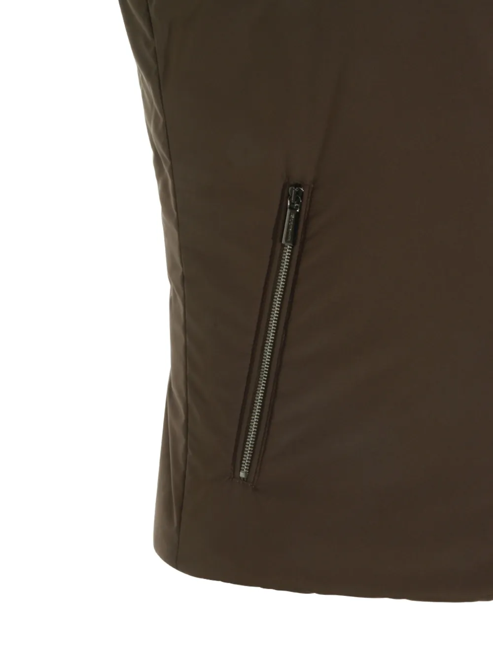 Moorer Gilet met hoge hals Bruin