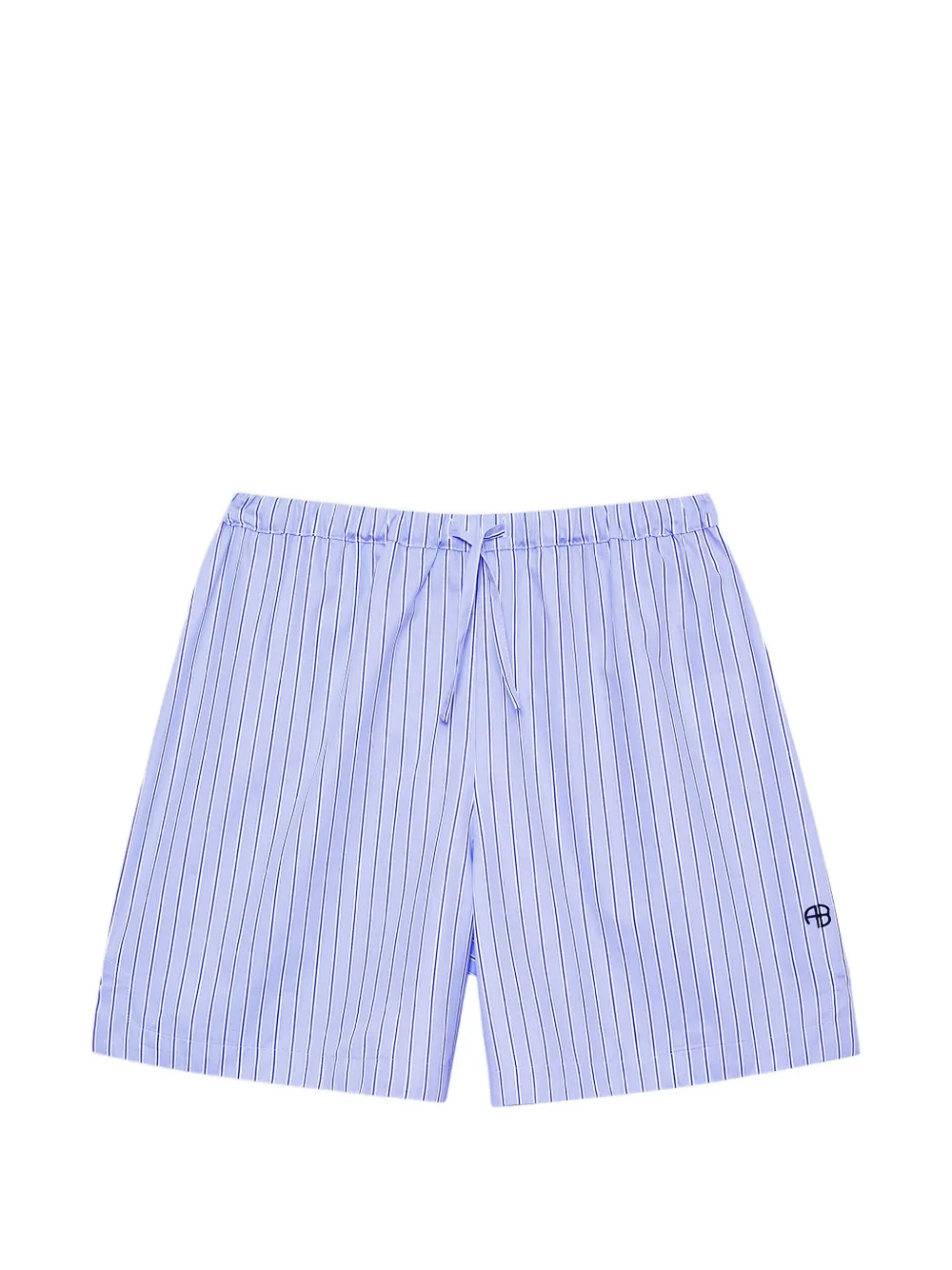 ANINE BING Shorts Ramy a righe - Blu
