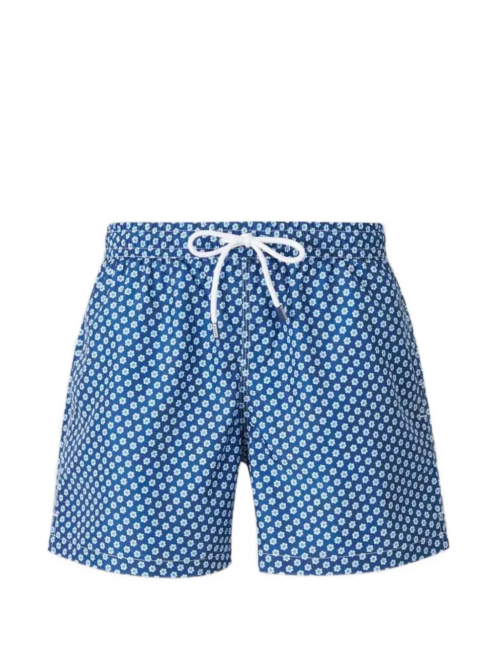 Fedeli floral-motif drawstring swim shorts - Blu