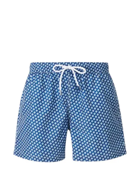 Fedeli floral-motif drawstring swim shorts