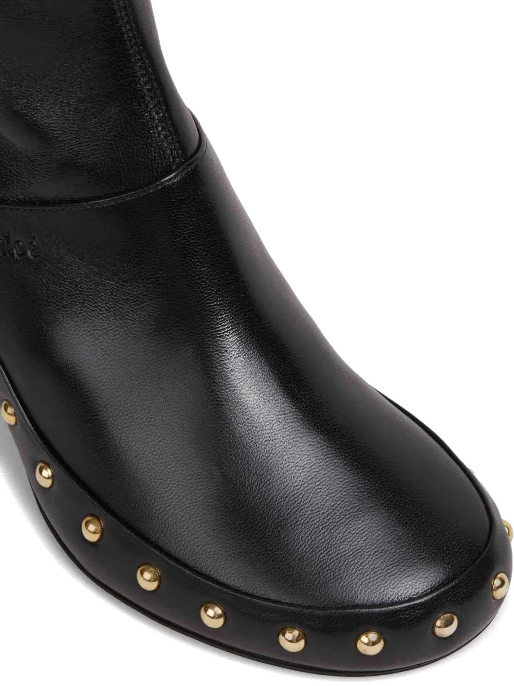 Chloé studded leather ankle boots Zwart