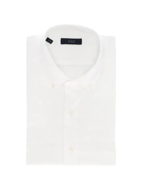 Fay button-down stretch-cotton shirt