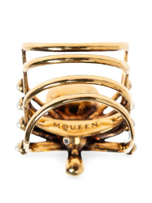 Alexander McQueen Spider crystal-embellished Ring | Gold | FARFETCH ID