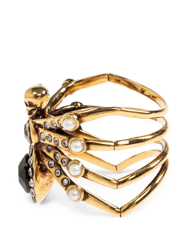 Alexander McQueen Spider crystal-embellished Ring | Gold | FARFETCH ID