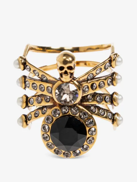 Alexander McQueen Ring verfraaid met kristallen