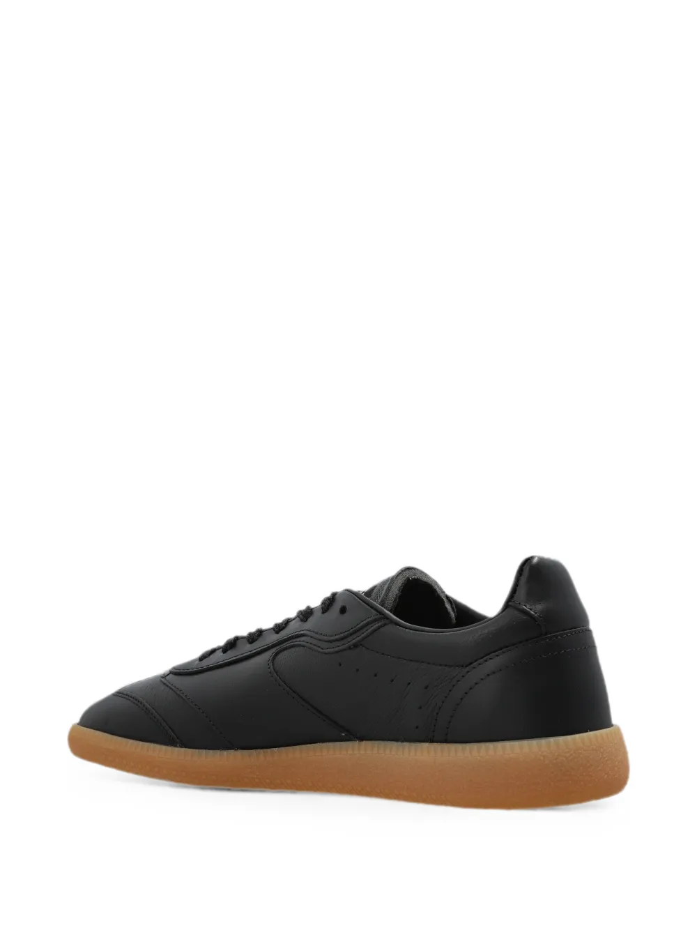DSQUARED2 logo-plaque leather sneakers Zwart