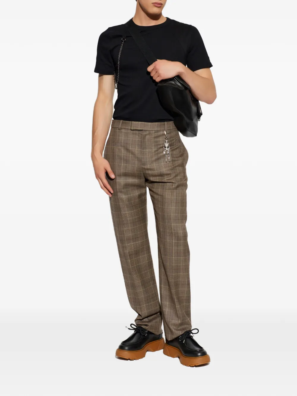 Alexander McQueen Geruite broek Bruin