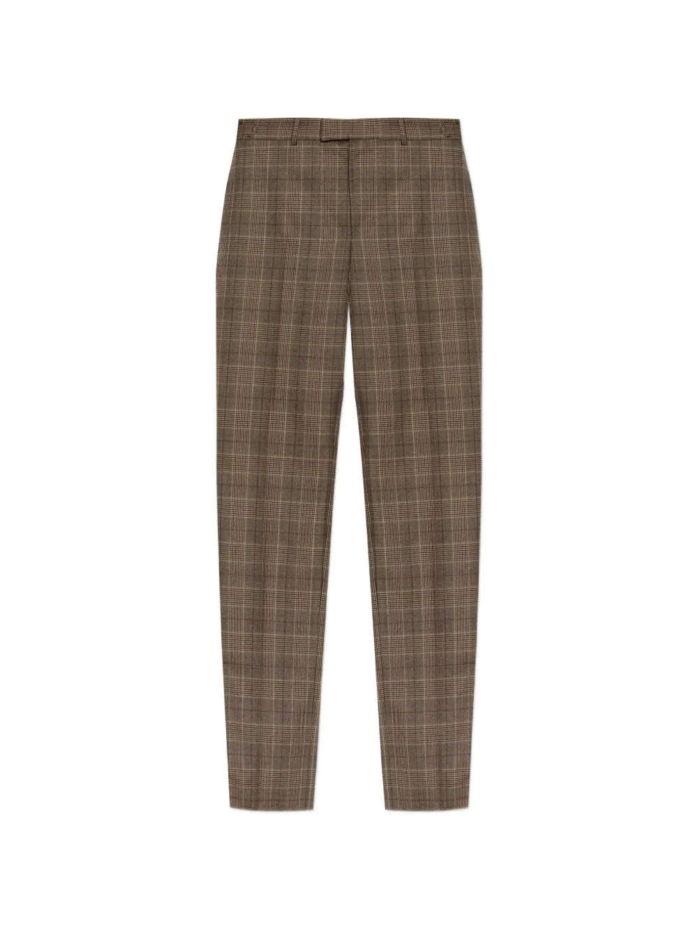 Alexander McQueen plaid wool trousers - Brown
