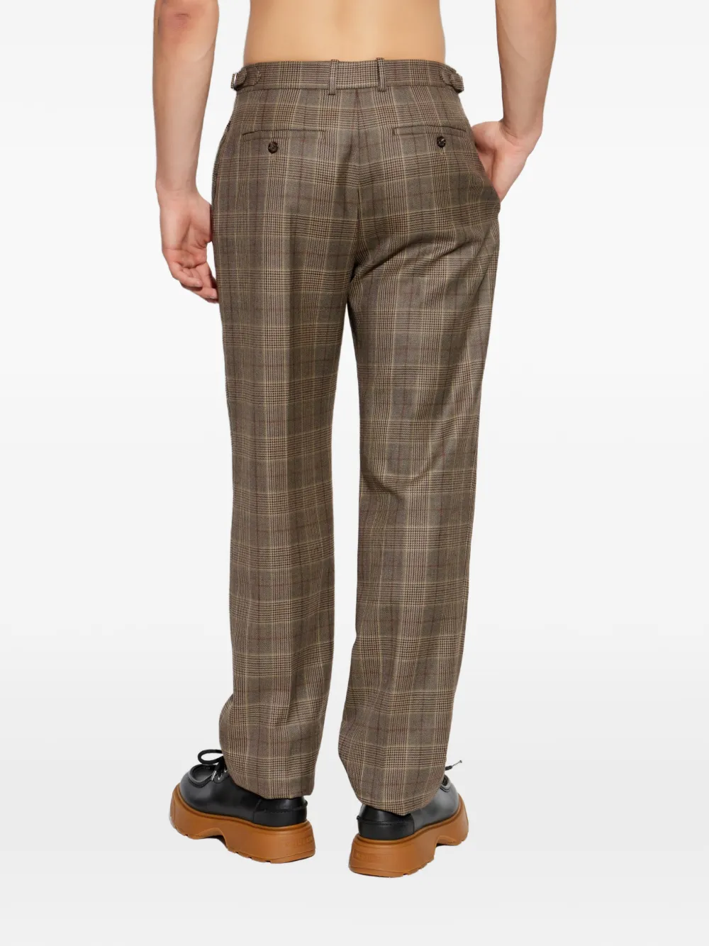 Alexander McQueen Geruite broek Bruin