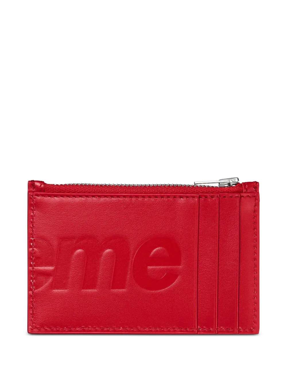  Supreme Tarjetero Con Relieve - Rojo 
