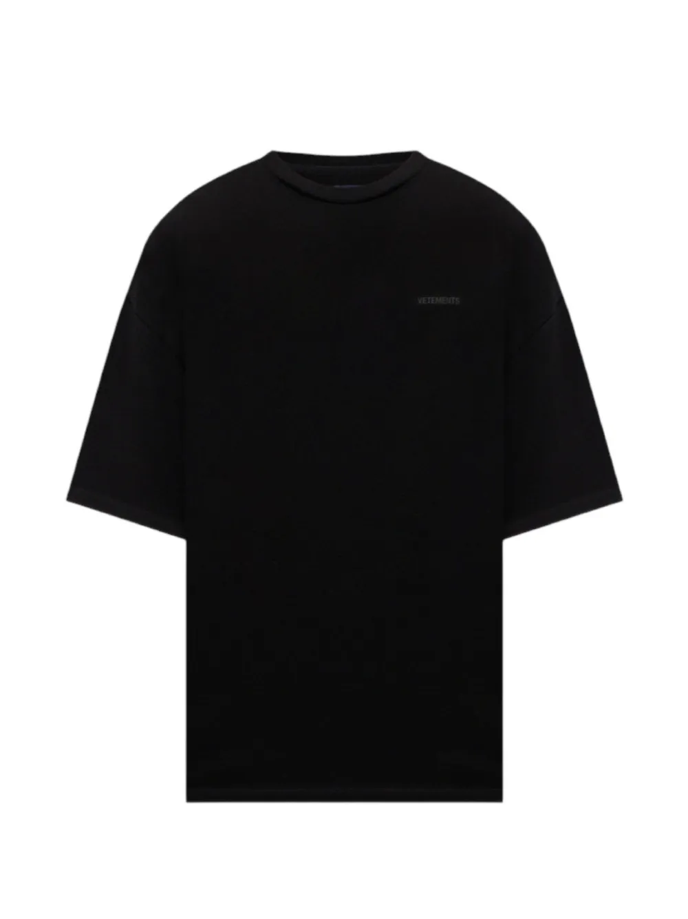 VETEMENTS logo-print oversized T-shirt Zwart