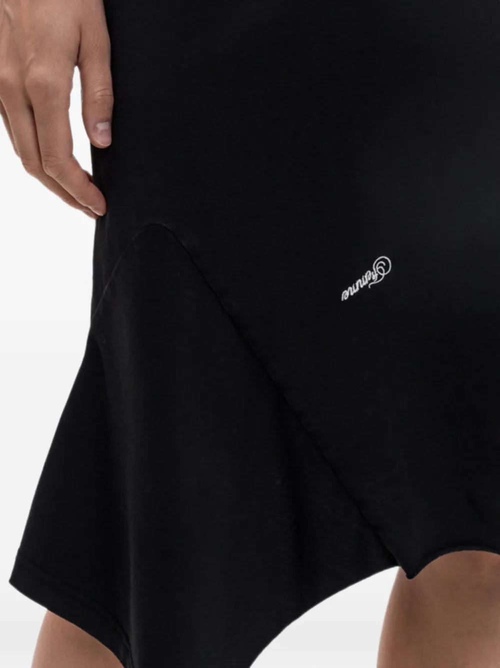 VETEMENTS Asymmetrische midi-rok Zwart