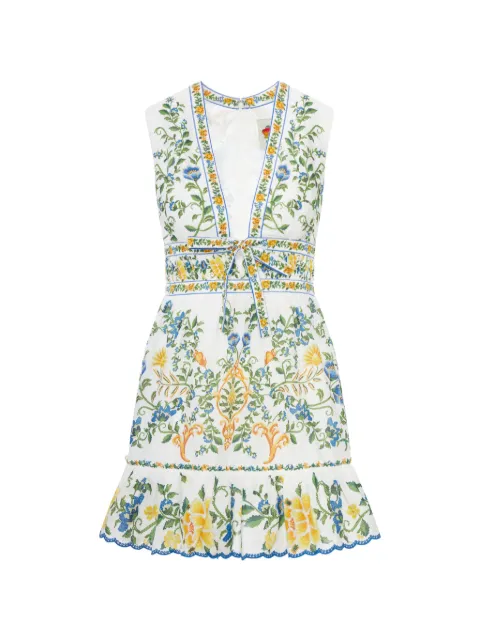 FARM Rio Emily floral-print ruffled mini dress