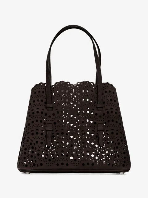 Alaïa 25 Mina Vienne laser-cut leather tote bag