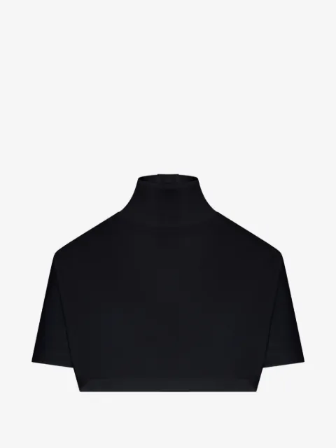 Alaïa blusa corta con cuello alto