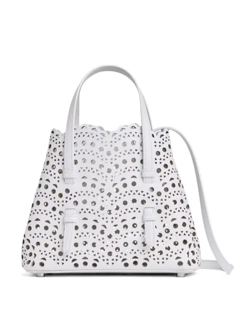 Alaïa 20 미나 레더 토트 백
