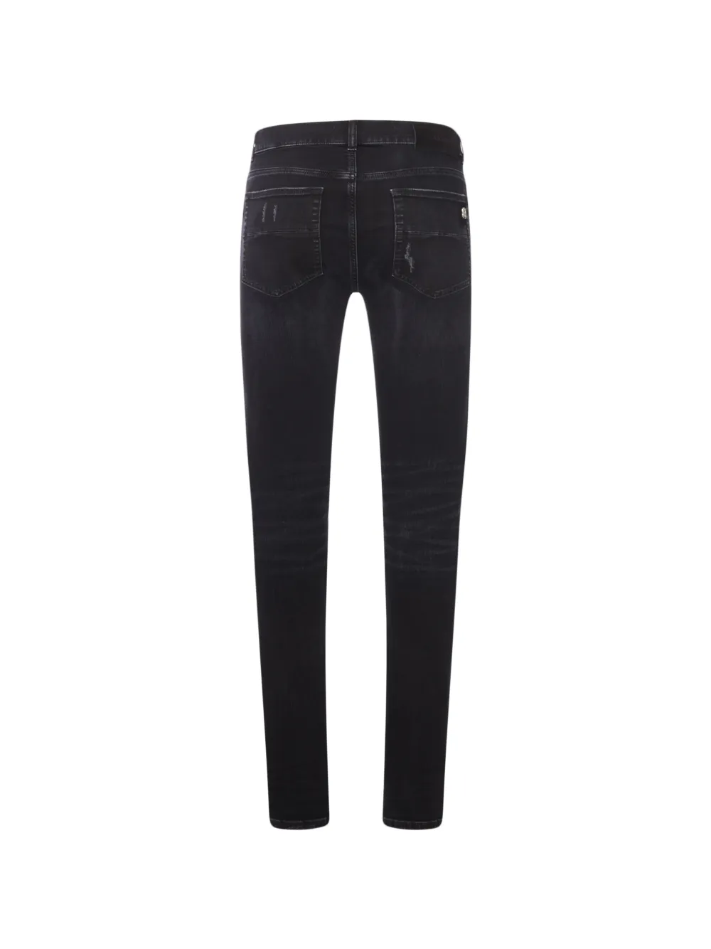 AMIRI Gerafelde skinny jeans verfraaid met studs Zwart