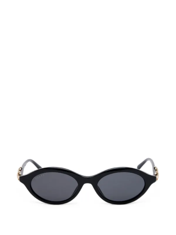 美品　GUCCI グッチ　サングラス　ホースビット　オーバル型　ブラック Gucci ホースビット オーバルフレーム サングラス | ブラック