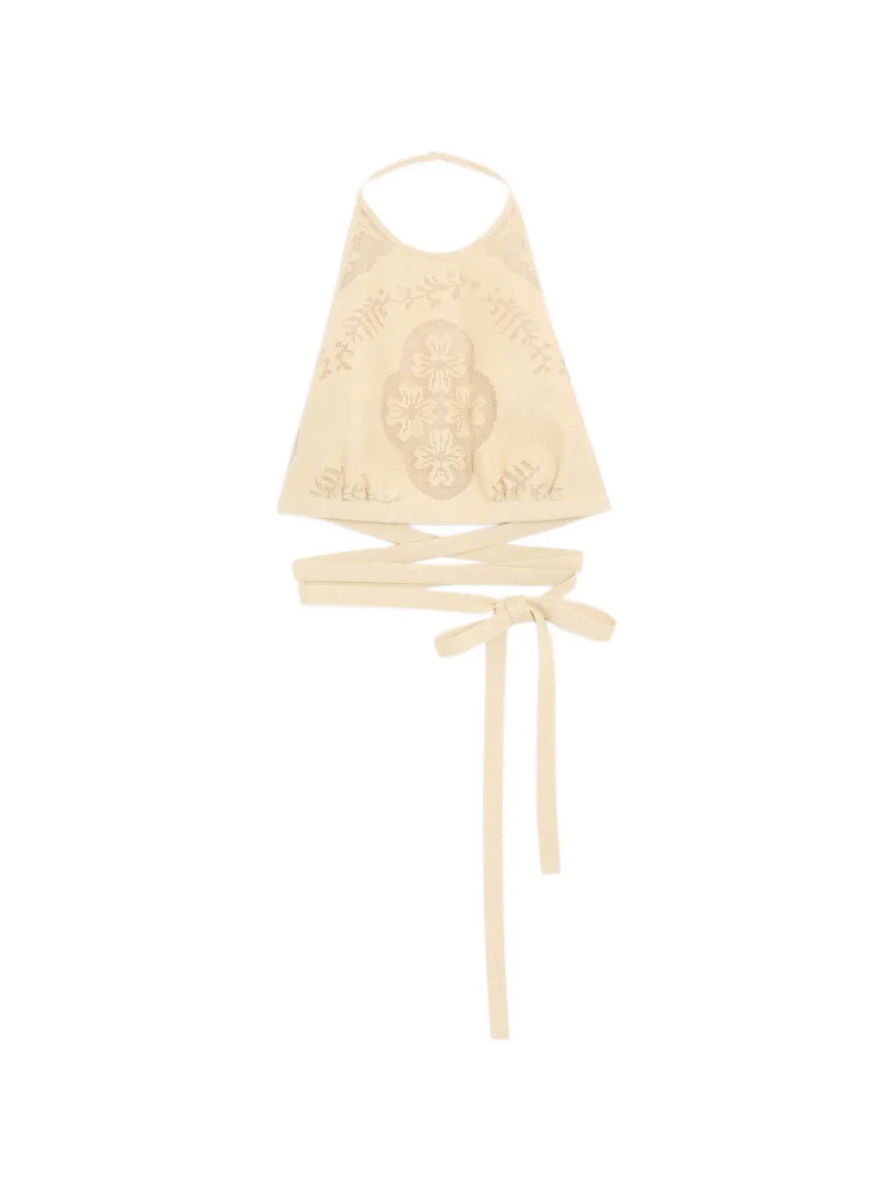 Valentino Garavani floral stamp blanket top - Neutrals