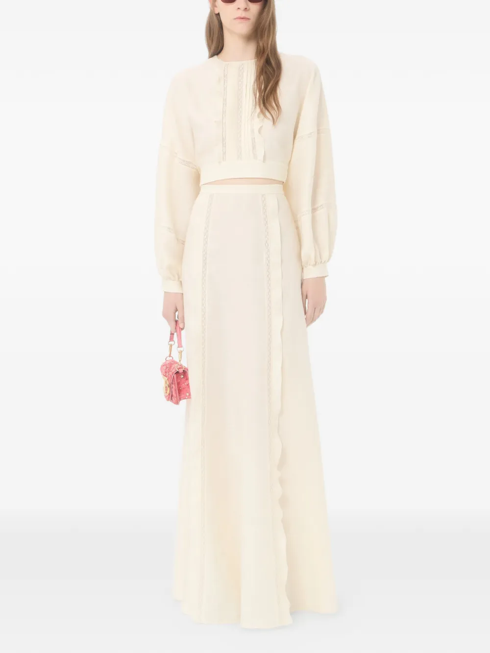 Valentino Garavani Couture linnen rok Beige