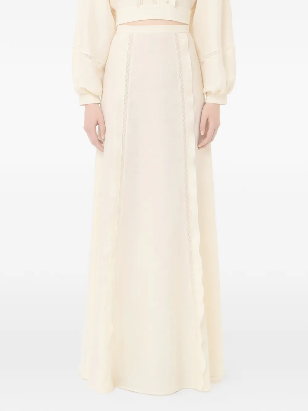 Valentino Garavani Couture linnen rok Beige