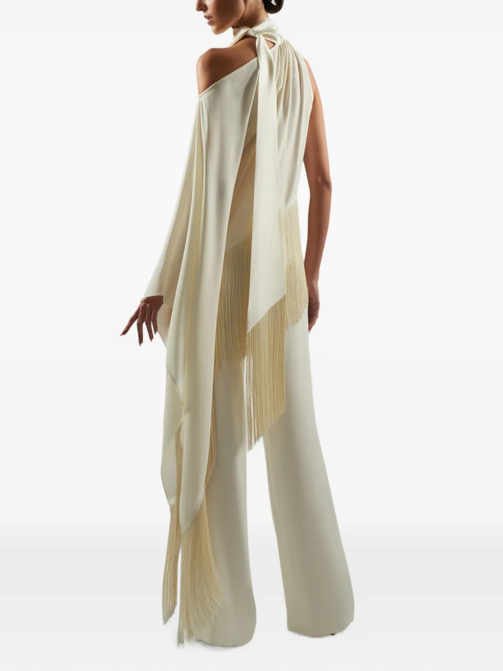 Taller Marmo Atlas blouse met franje Wit