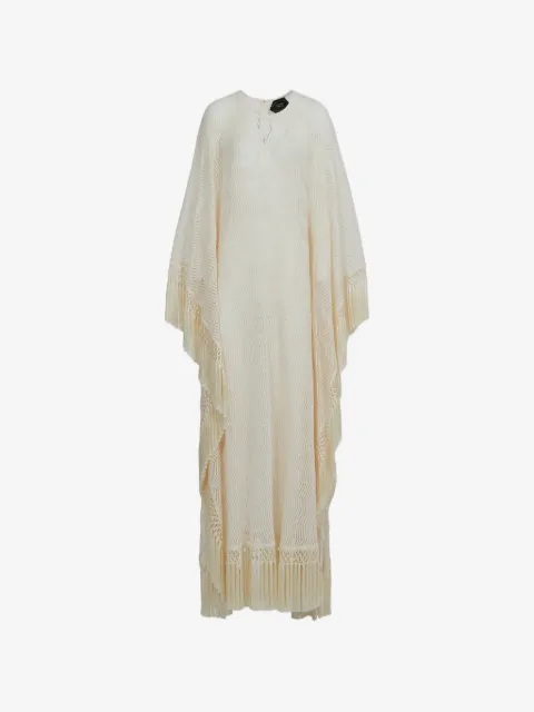 Taller Marmo Santa Fe fringed kaftan maxi dress