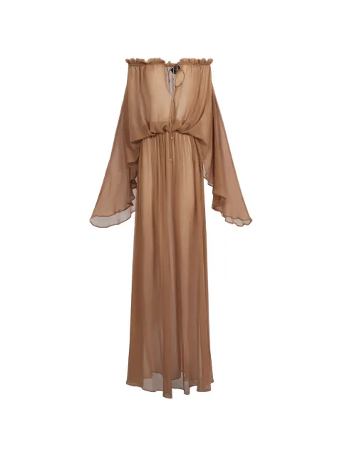 Taller Marmo Ouarzazate off-the-shoulder silk maxi dress