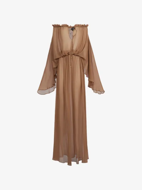 Taller Marmo Ouarzazate off-the-shoulder silk maxi dress
