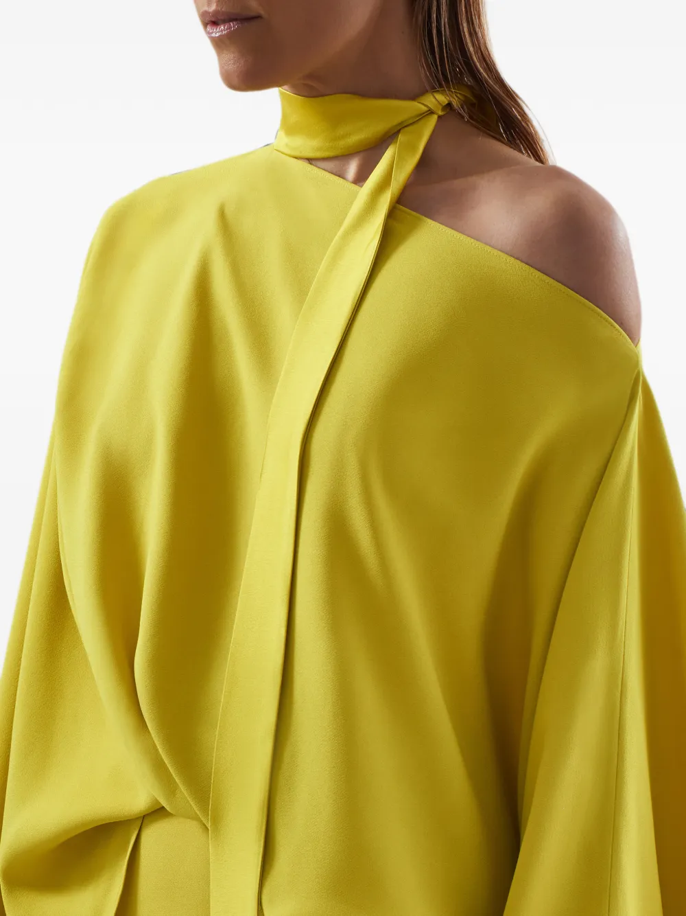 Taller Marmo Brooks maxi-jurk met gestrikte hals Geel