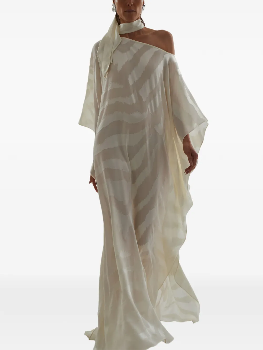 Taller Marmo Streep asymmetrische maxi-jurk Beige