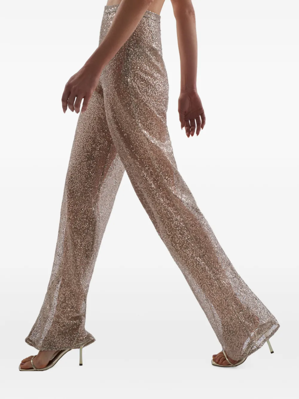Taller Marmo Marlene broek met pailletten Beige
