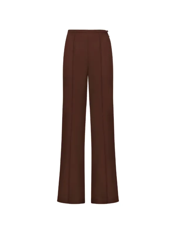 Taller Marmo Marlene Pressed-crease Trousers in Brown