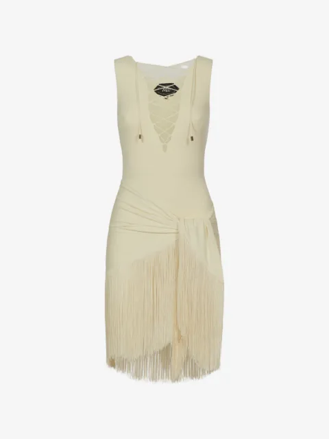 Taller Marmo Sahara lace-up swimsuit and pareo set